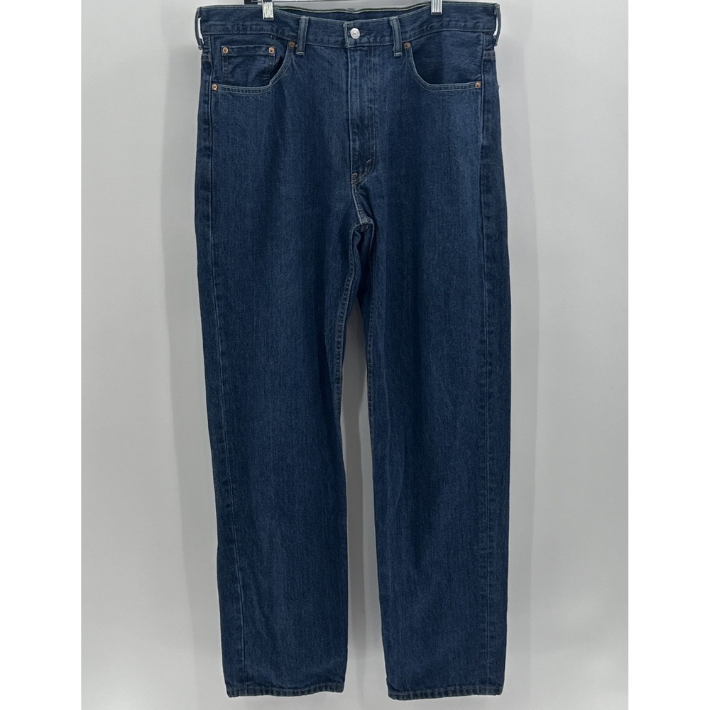 Levis 550 Jeans Mens 38x36 Blue Relaxed Fit Tapered Leg Medium Wash Denim Tall